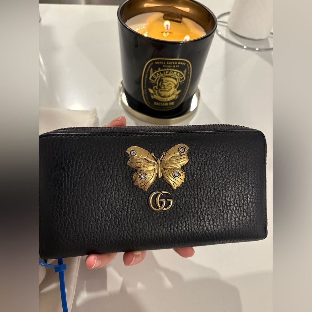 Gucci
Marmont Butterfly Double G Logo Continental Black Wallet - Picture 7 of 10
